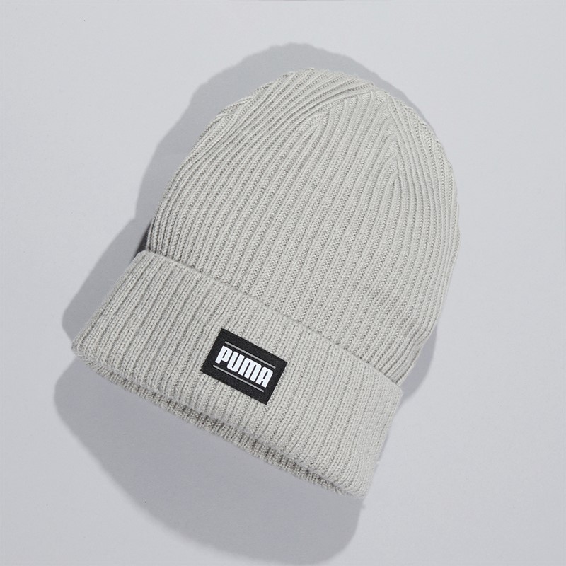 Puma Ribbed Classic Cuff Beanie Ash Gray