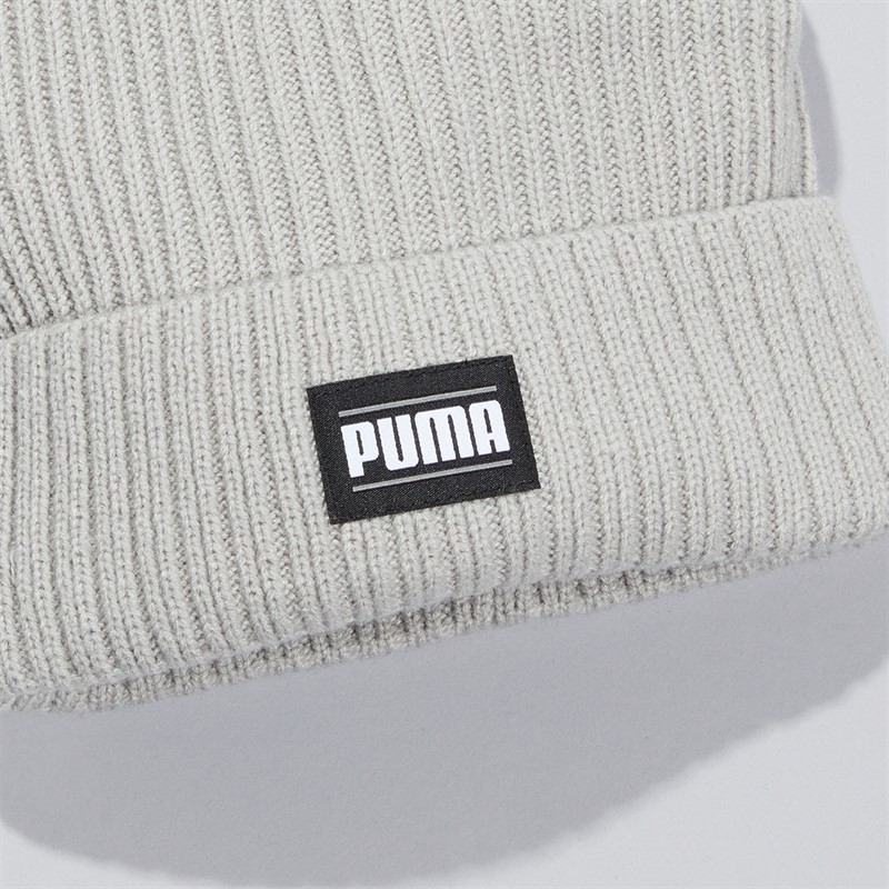 Puma Ribbed Classic Cuff Beanie Ash Gray