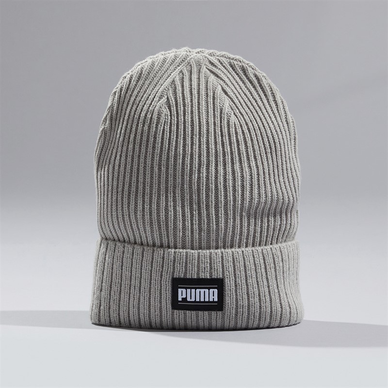 Puma Ribbed Classic Cuff Beanie Ash Gray