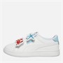 Puma Girls Smash 3.0 Badges V Trainers White/Blue/Red