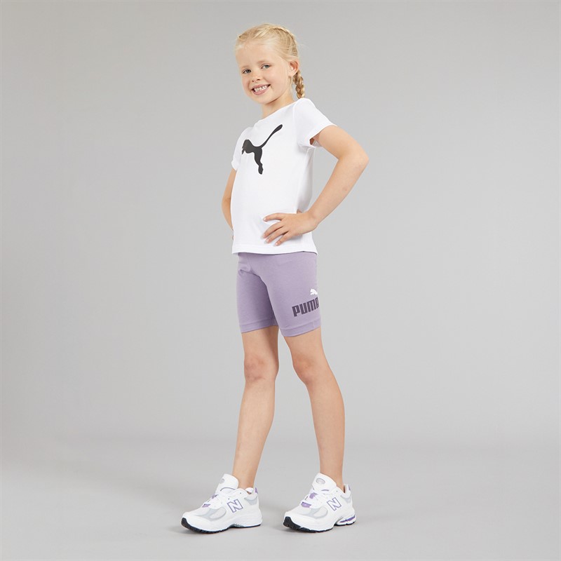 Puma Girls Essentials Logo Short Tights Pale Plum