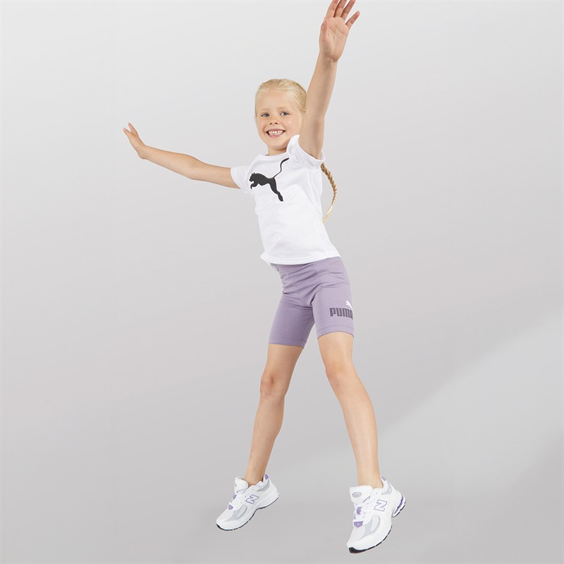 Puma Girls Essentials Logo Short Tights Pale Plum