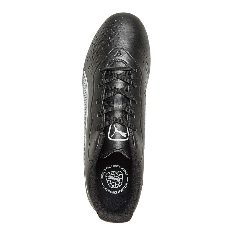 Puma Mens King Match FG/AG Firm/Artificial Ground Football Boots Black/White