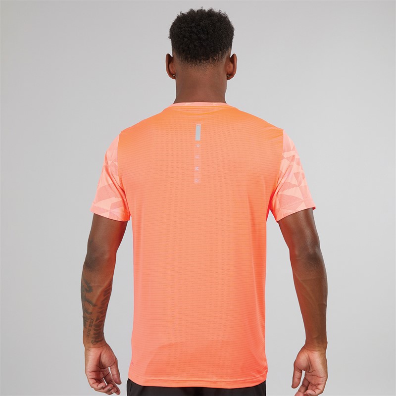 Puma Mens Train All Day Geometric Speed Brights T-Shirt Glowing Red