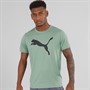 Puma Mens Train All Day Essentials T-Shirt Green Moon