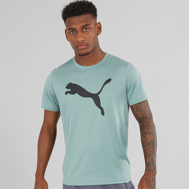Puma Mens Train All Day Essentials T-Shirt Green Moon - Size XXL