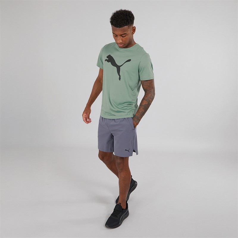 Puma Mens Train All Day Essentials T-Shirt Green Moon