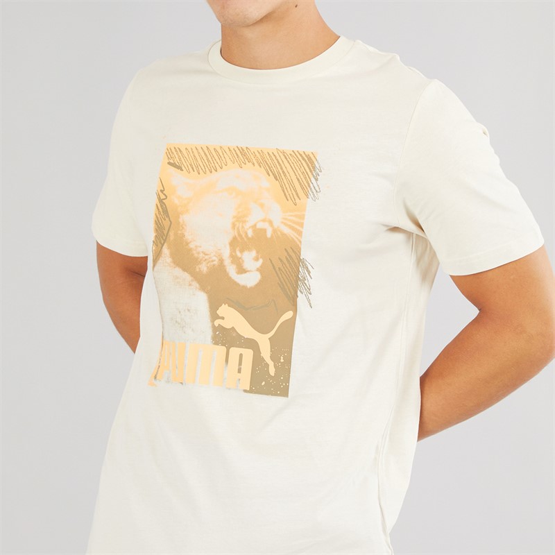 Puma Mens Graphics Photoprint T-Shirt Alpine Snow