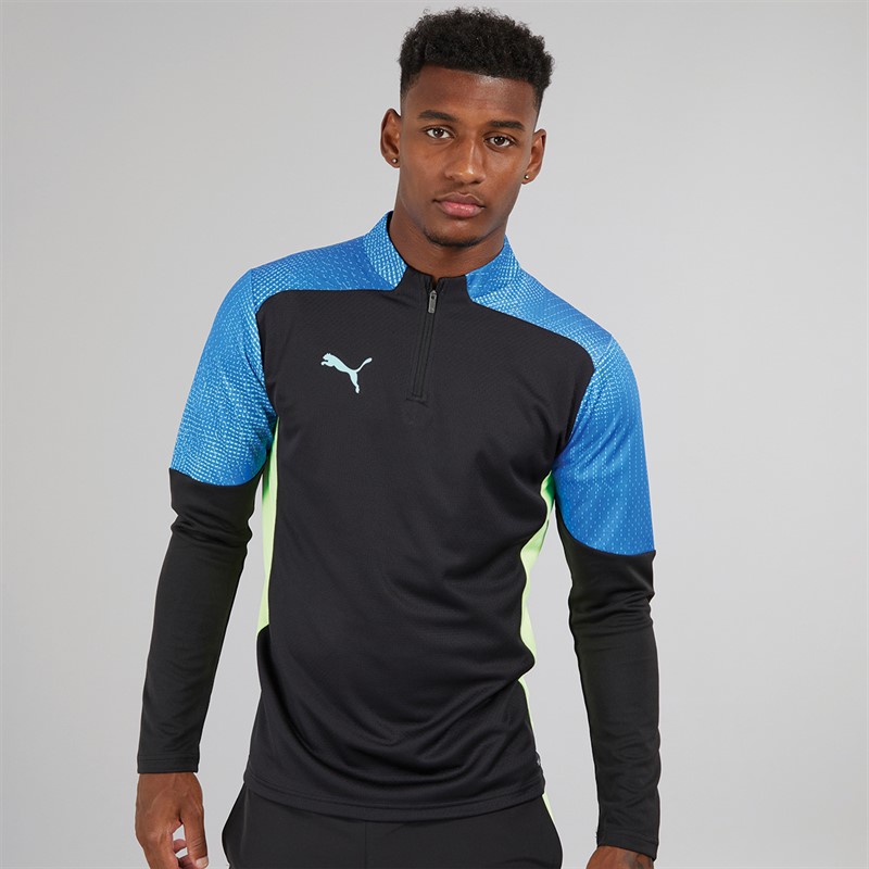 Puma Mens Individualfinal Training 1/4 Zip Top Puma Black - Size L