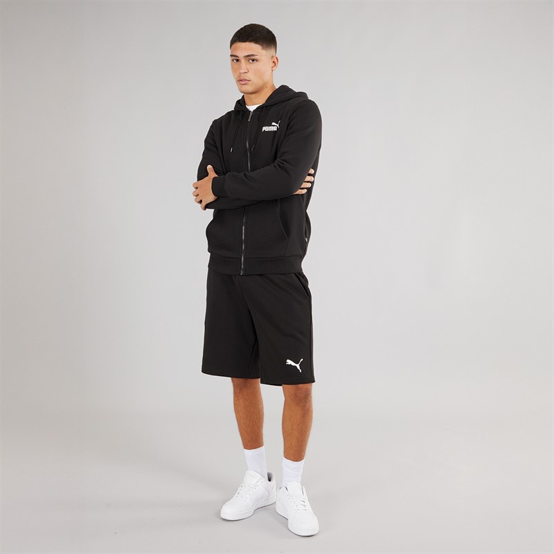 Puma Mens Essentials Small Logo Full Zip Hoodie Puma Black