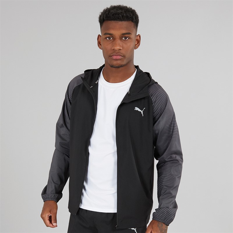 Puma Mens Run Favorite AOP Woven Running Jacket Puma Black