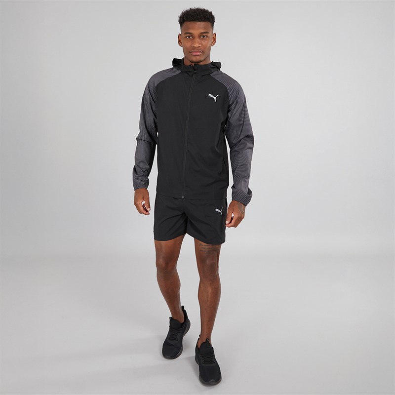 Puma Mens Run Favorite AOP Woven Running Jacket Puma Black