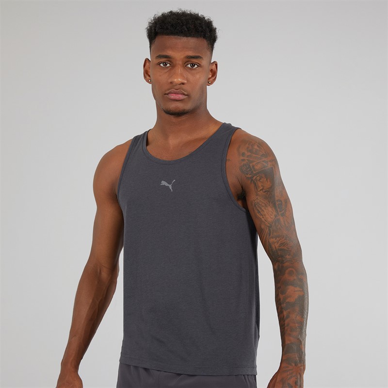 Puma Mens Running Tank Flat Dark Gray - Size S