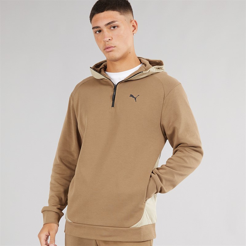 Puma Mens Rad/Cal 1/2 Zip Hooded Jacket Chocolate - Size L