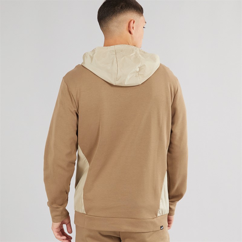 Puma Mens Rad/Cal 1/2 Zip Hooded Jacket Chocolate