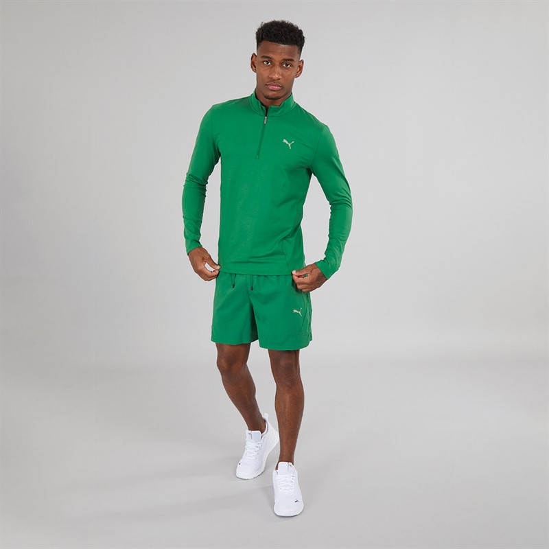 Puma Mens Training Slim Fit 1/4 Zip Top Vine