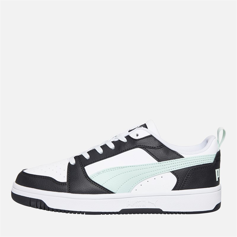 Puma Mens Rebound V6 Low Trainers Black/Blue/White