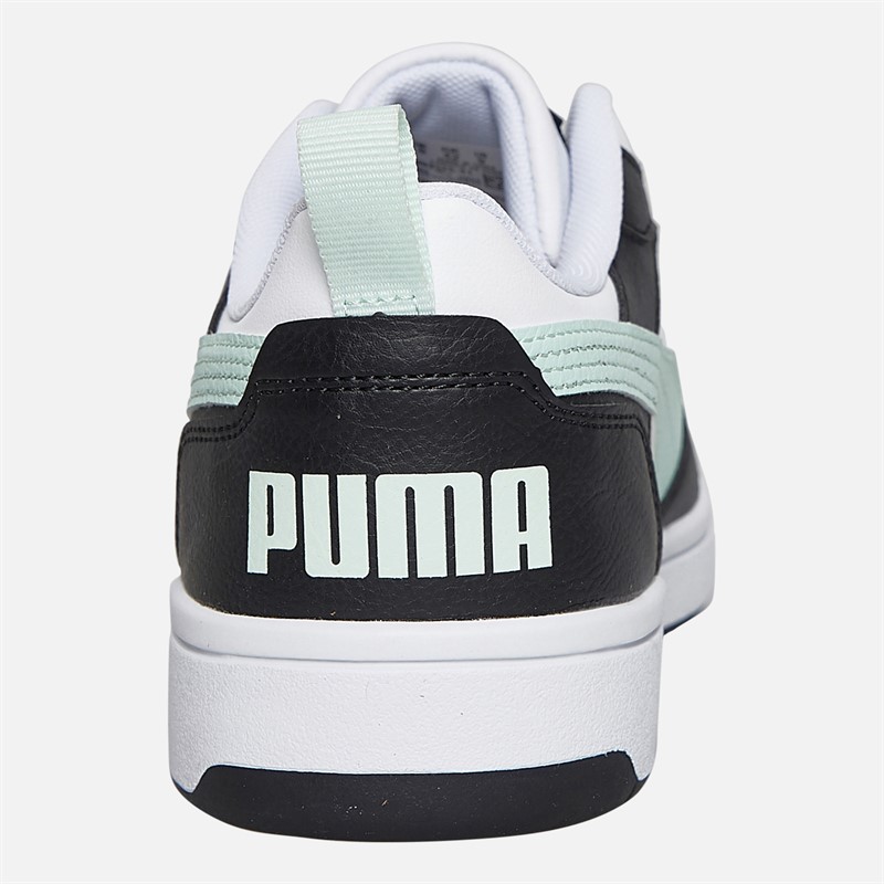 Puma Mens Rebound V6 Low Trainers Black/Blue/White
