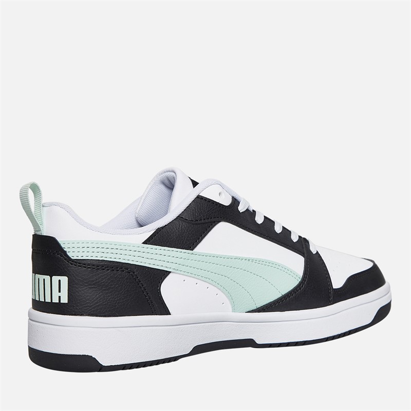 Puma Mens Rebound V6 Low Trainers Black/Blue/White