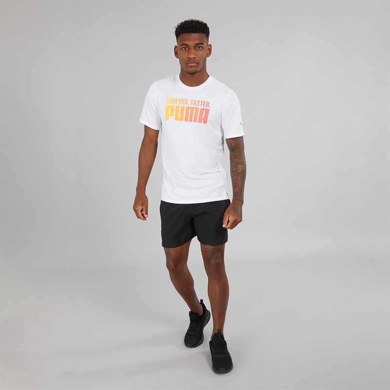 Puma Mens Run Favorties Forever Faster Running Top Puma White