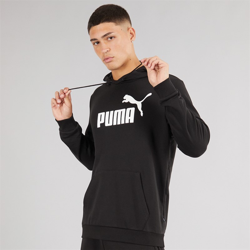 Puma Mens Essentials Big Logo Hoodie Puma Black - Size XL