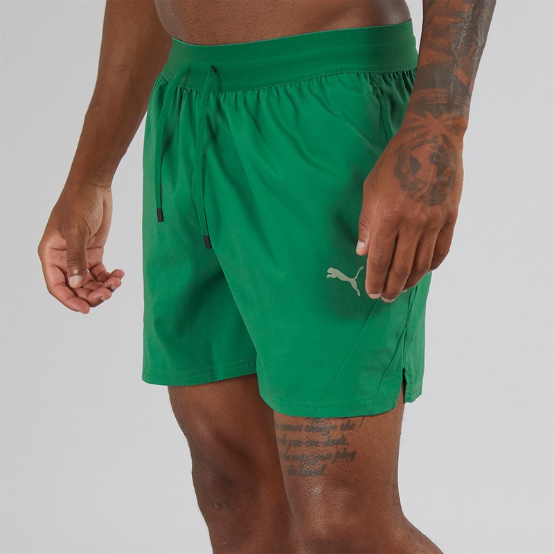 Puma Mens Training Woven 5 Inch Shorts Vine