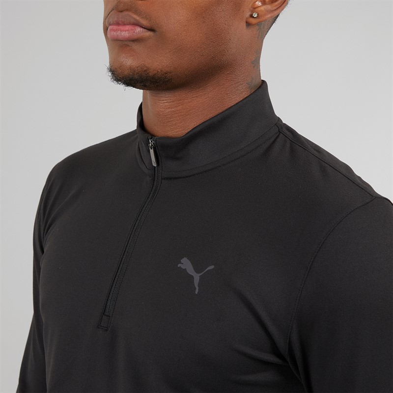 Puma Mens Training Slim Fit 1/4 Zip Puma Black