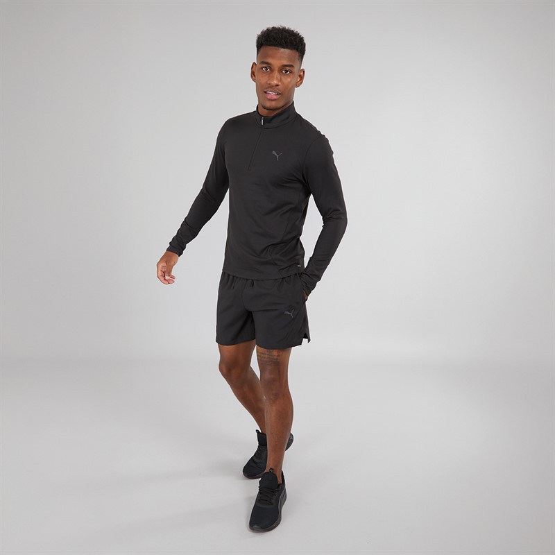 Puma Mens Training Slim Fit 1/4 Zip Puma Black