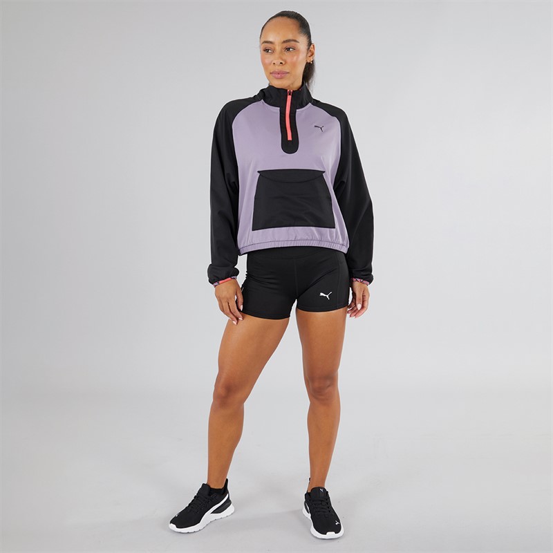 Puma Womens Hypernatural Woven Training 1/2 Zip Top Pale Plum