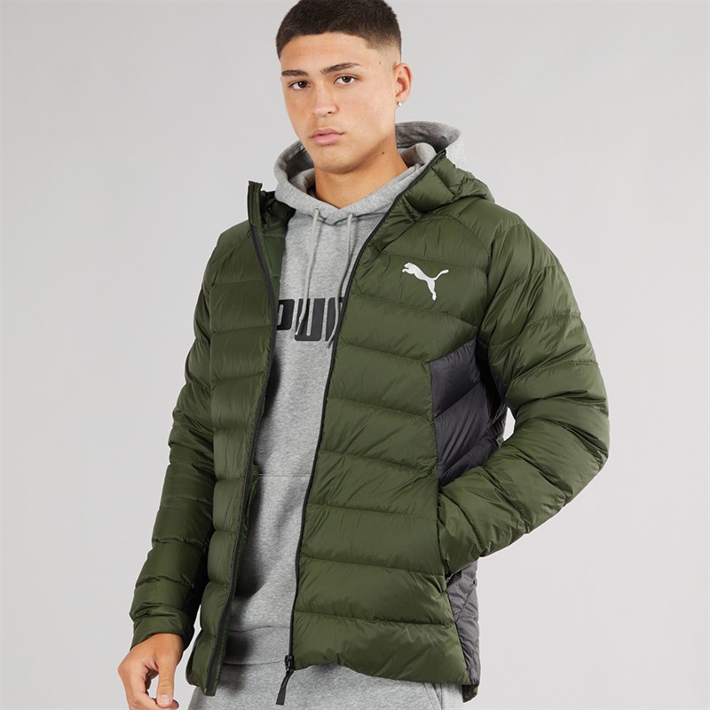 Puma Mens PackLITE Hooded Down Jacket Myrtle