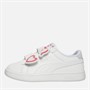 Puma Girls Smash 3.0 Badges V Trainers White/Rose