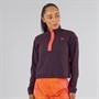 Puma Womens Run For Her Fashion Woven 1/2 Zip Running Top Purple/Pink