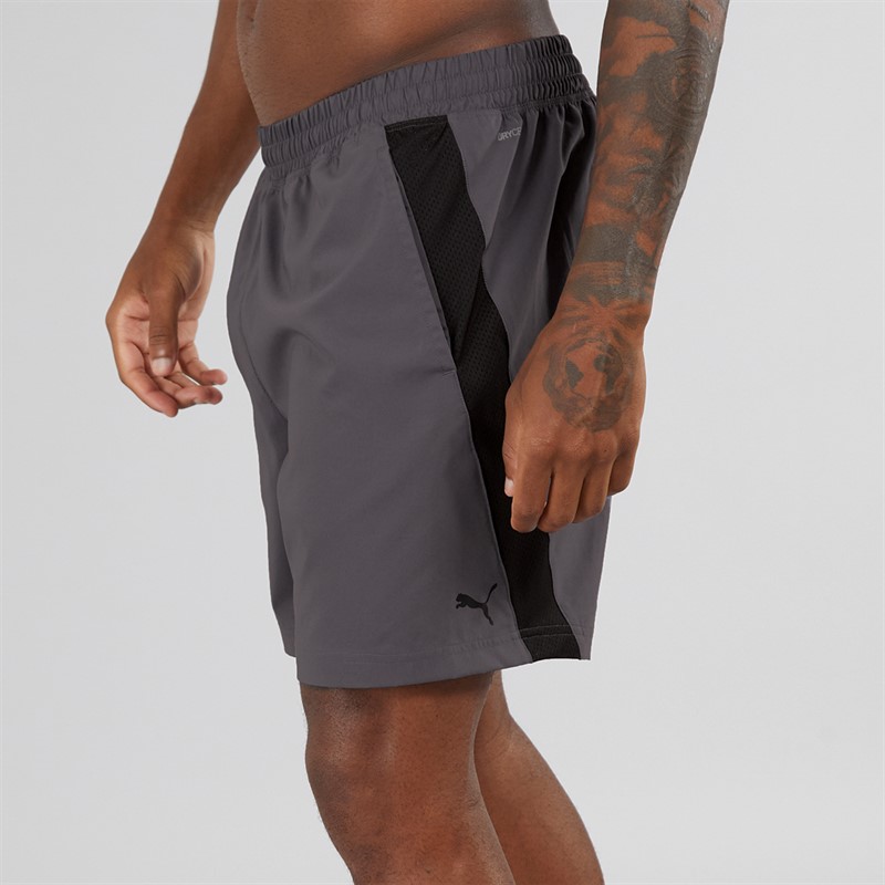 Puma Mens Train All Day Woven Shorts Galactic Gray