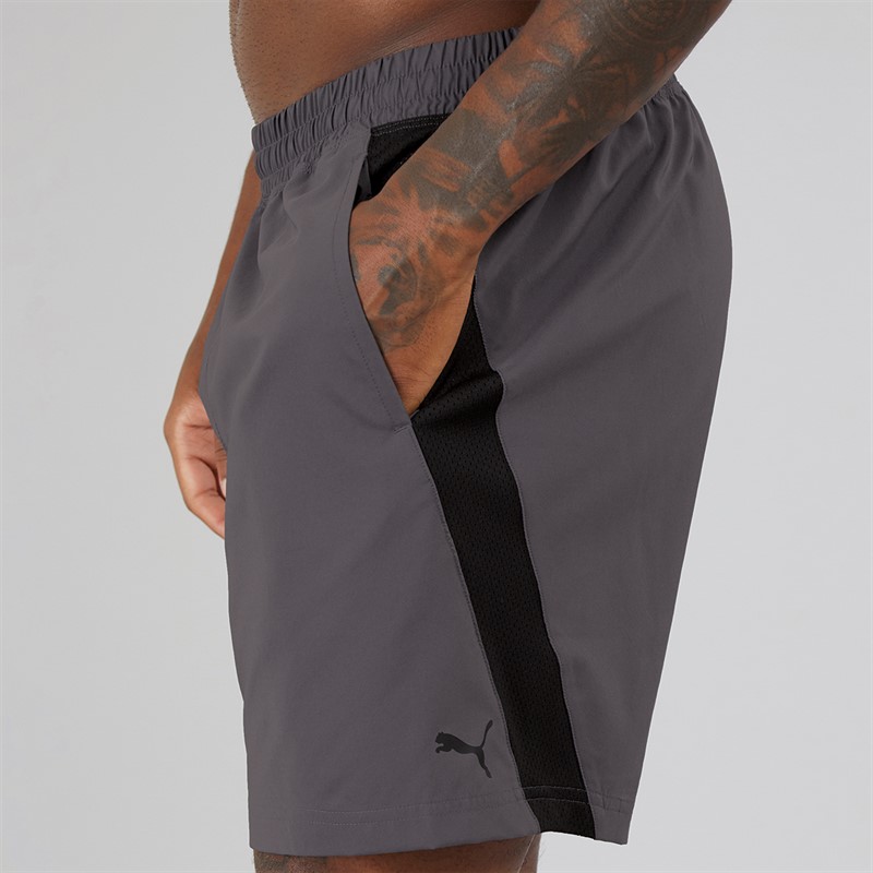 Puma Mens Train All Day Woven Shorts Galactic Gray