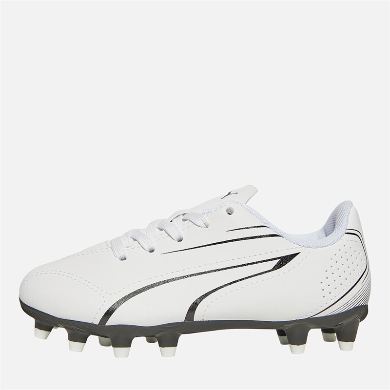 Puma Boys Vitoria FG/AG Firm/Artificial Ground Football Boots Puma White - Size 10K