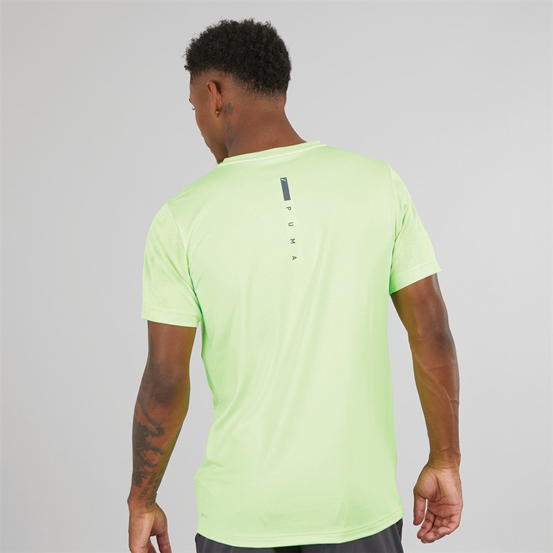 Puma Mens Train All Day Camo Speed Brights T-Shirt Fizzy Apple