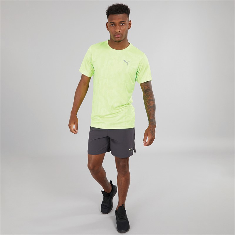 Puma Mens Train All Day Camo Speed Brights T-Shirt Fizzy Apple
