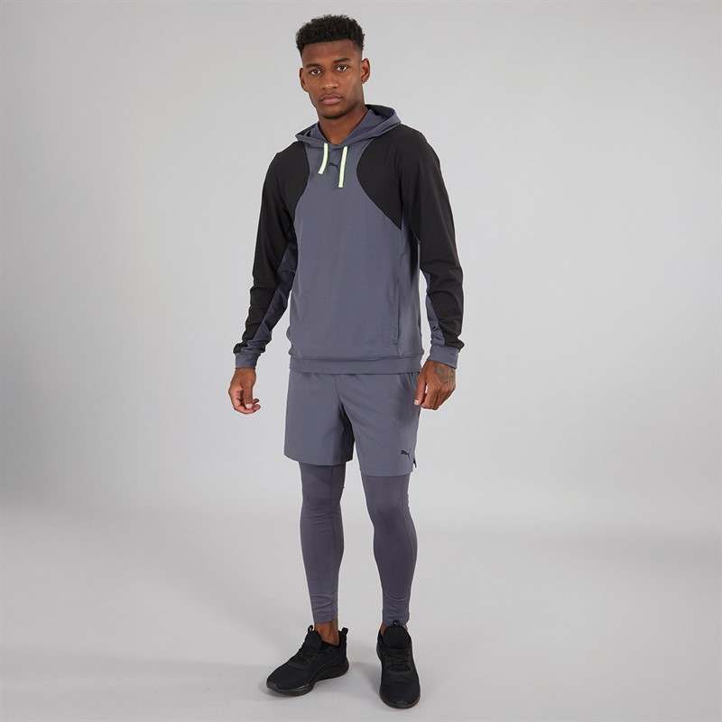 Puma Mens Run Brushed Running Tights Galactic Gray