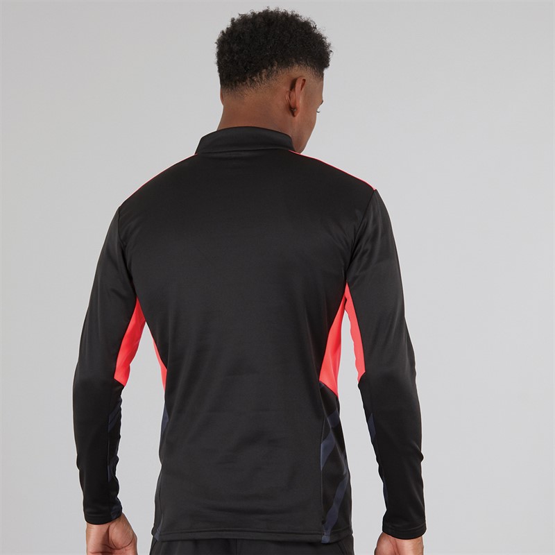 Puma Mens Individualcup Training 1/4 Zip Top Black/Sunblack