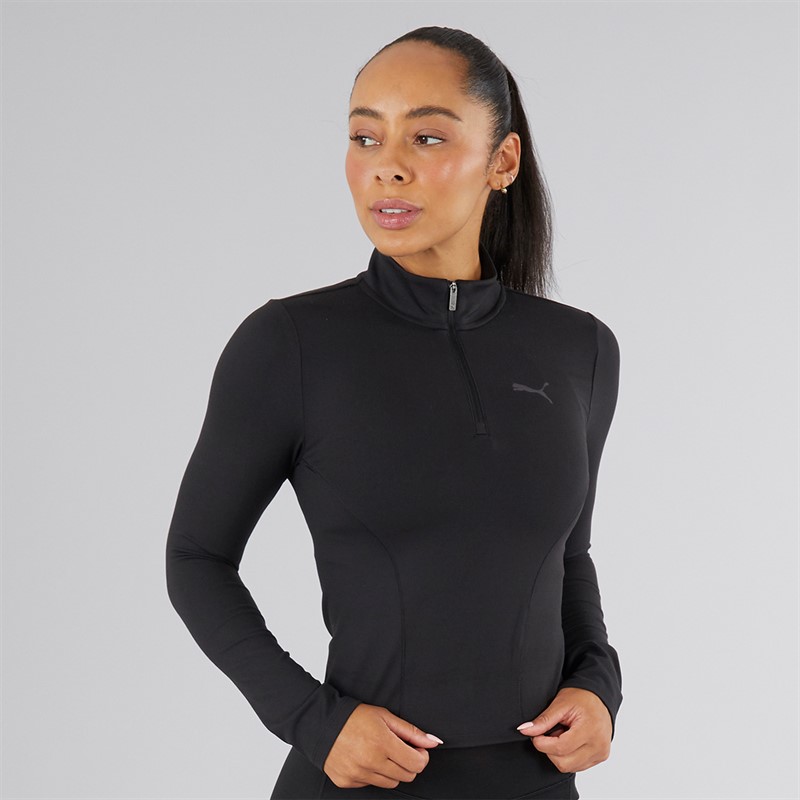 Puma Womens Training 1/2 Zip Puma Black - Size M