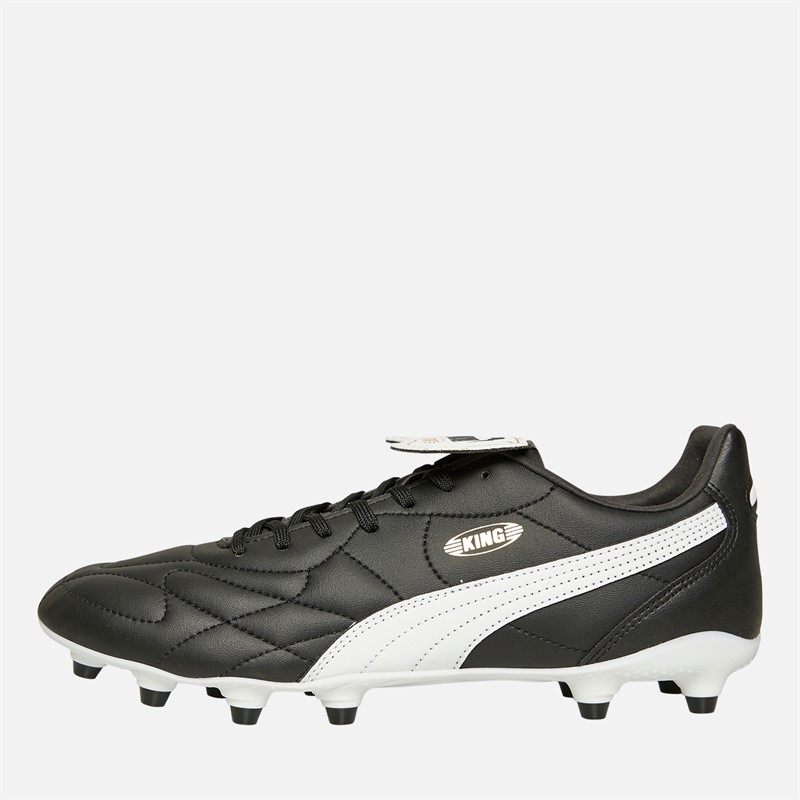 Puma Chaussures de Football Homme King Top FG/AG Terrain Ferme/Artificiel Noir/Blanc