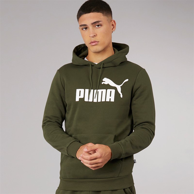 Puma Herren Essentials Großes Logo Hoodie Forest Night