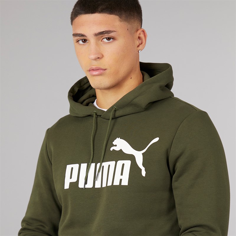 Puma Herren Essentials Großes Logo Hoodie Forest Night