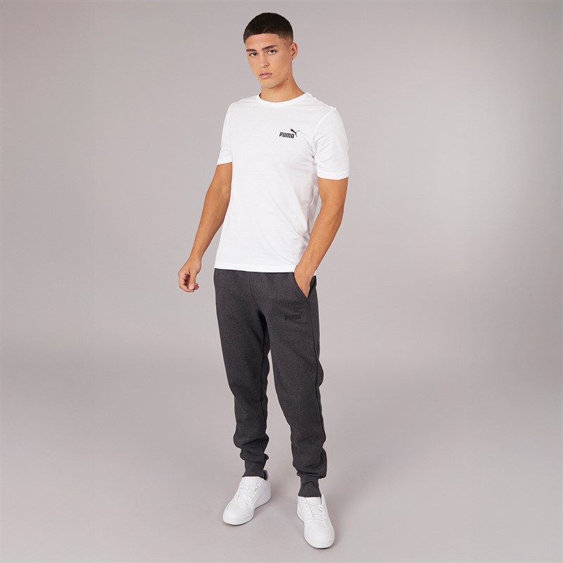 Puma Herren Essentials Logo Jogginghose Tief Grau Meliert