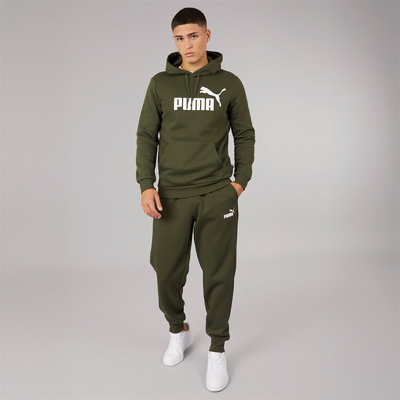 Puma Herren Essentials Logo Jogginghose Wald Nacht