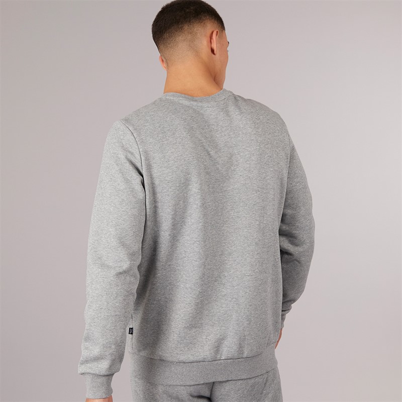Puma Herren Essentials Großes Logo Rundhals Sweatshirt Medium Grau Meliert