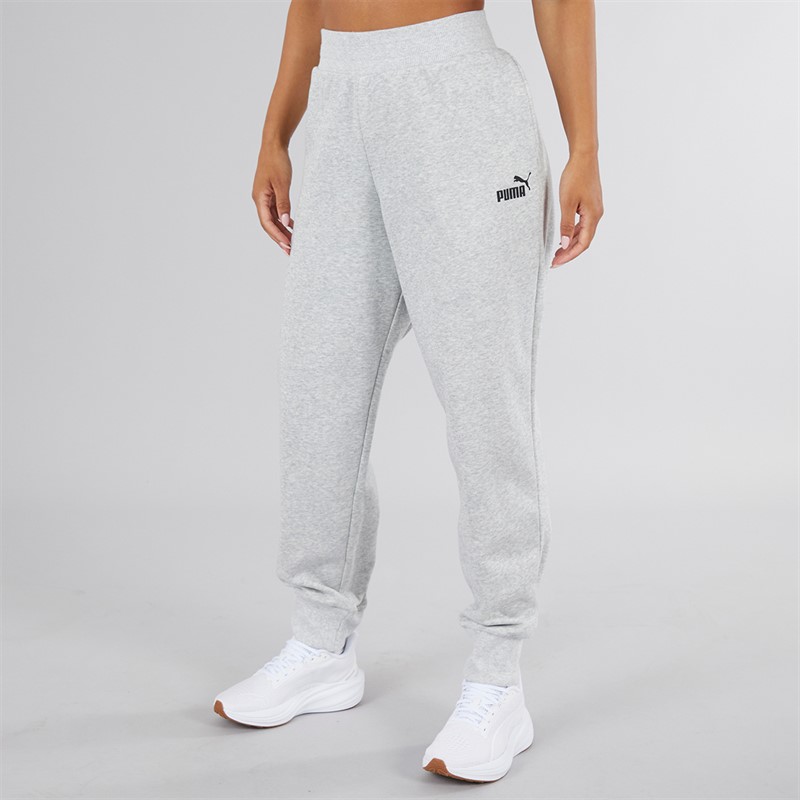 Puma Damen Essentials Logo Jogginghose Hell Grau Meliert