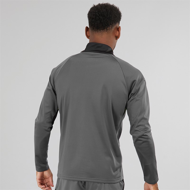 Puma Mens IndividualLIGA 1/4 Zip Top Galactic Gray