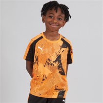Puma Boys Junior Individualliga Camo Graphic Jersey Black/Orange