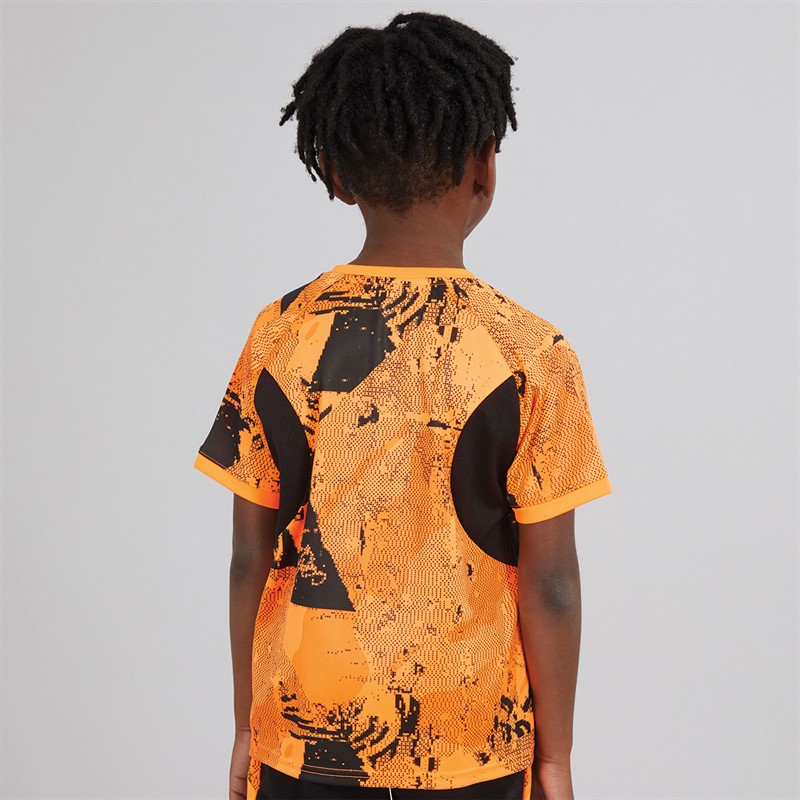 Puma Boys Junior Individualliga Camo Graphic Jersey Black/Orange
